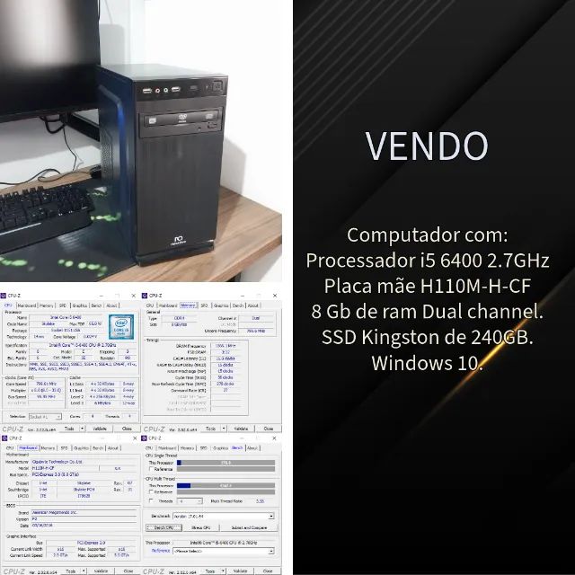 PC - I5 6400 - i3 10100 - i5 7500 + 8gb Ram + SSD 240GB - Foto 3