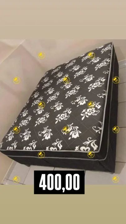 Cama Box Casal com espuma D33