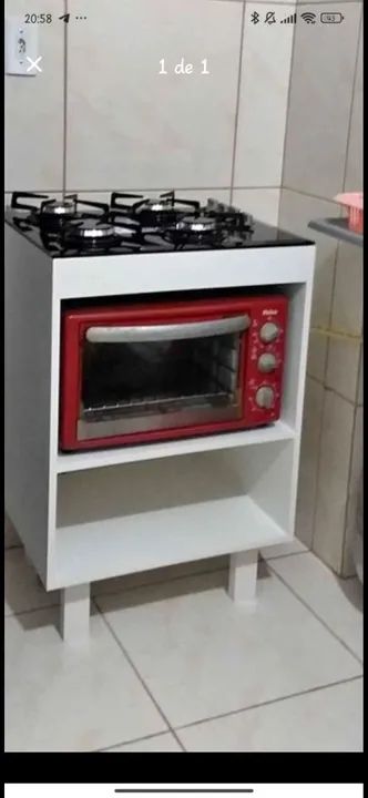 Balcão para Cooktop de 4 bocas.