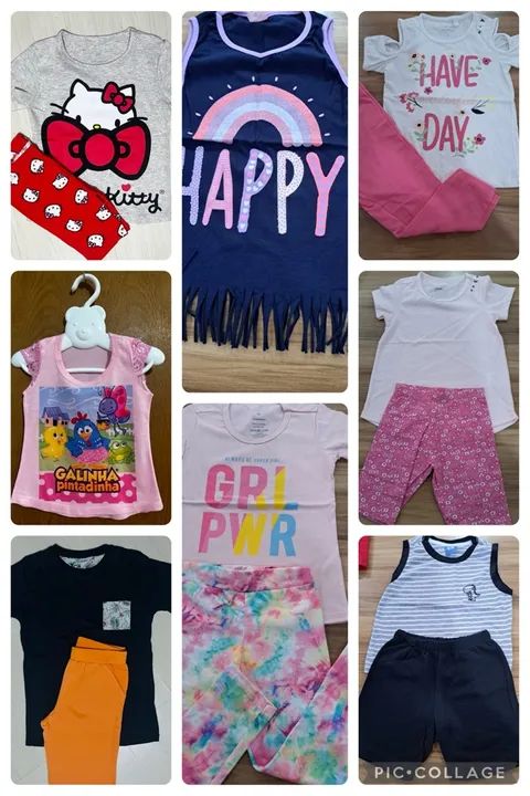 Roupas infantis - Diversas peças - Tamanhos variados