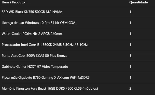 PC Gamer, Intel core i513600K, RTX 3060 TI, 32GB Ram SSD 512GB, Placa mãe  wi fi, NZXT H7, - Foto 3