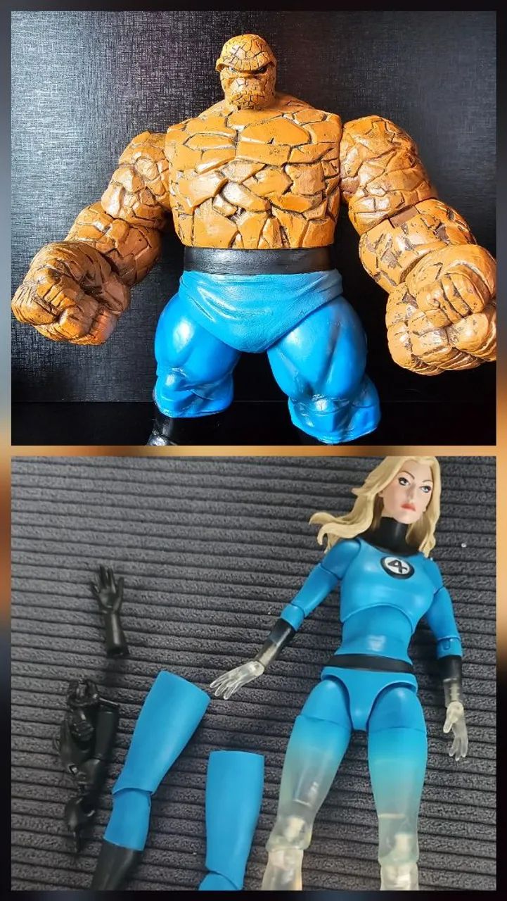 Marvel Select Coisa e Mulher Invisivel Quarteto Fantastico
