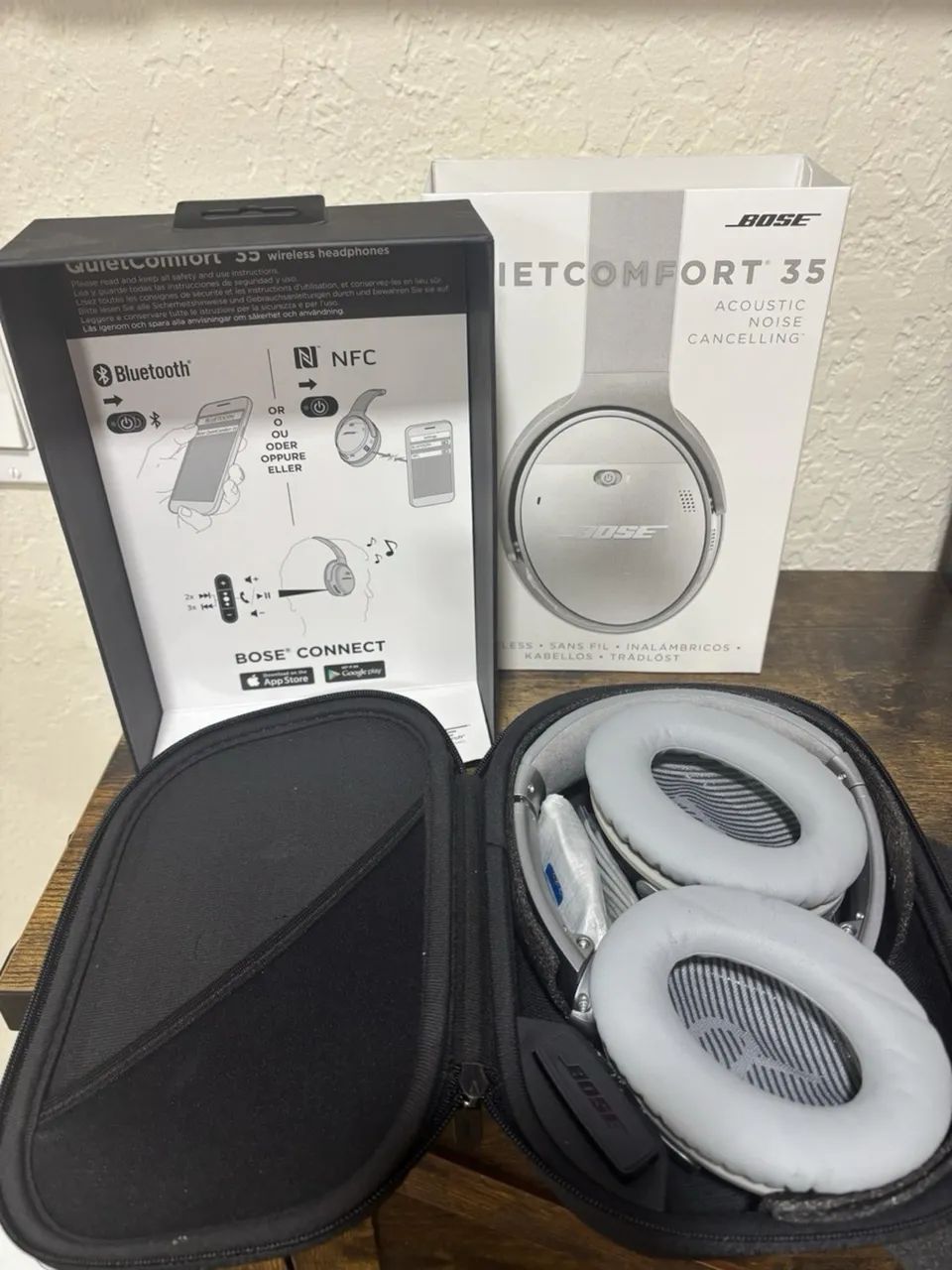 Fone Bose Quietcomfort 35 noise cancelling silver novíssimo