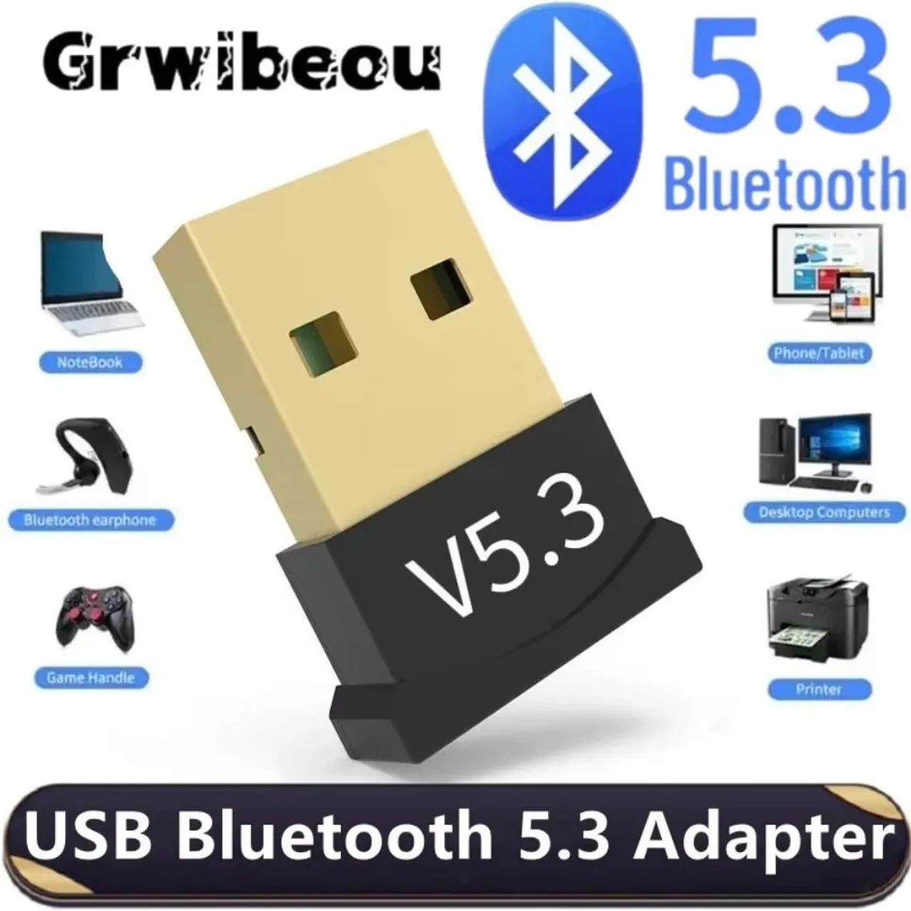 Adaptador USB Bluetooth 5.0 - Conecte seus dispositivos!