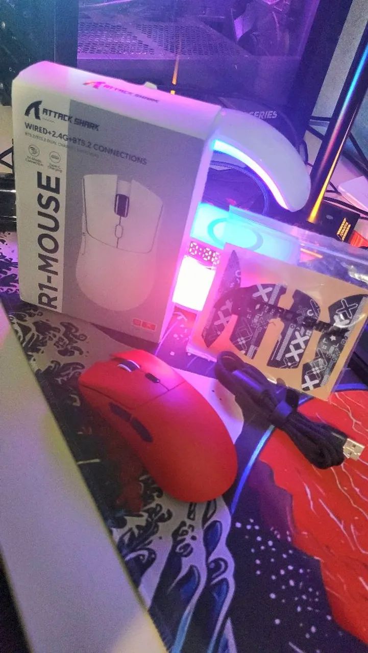 VENDO MOUSE GAMER ATTACK SHARK (NOVO) - Foto 2