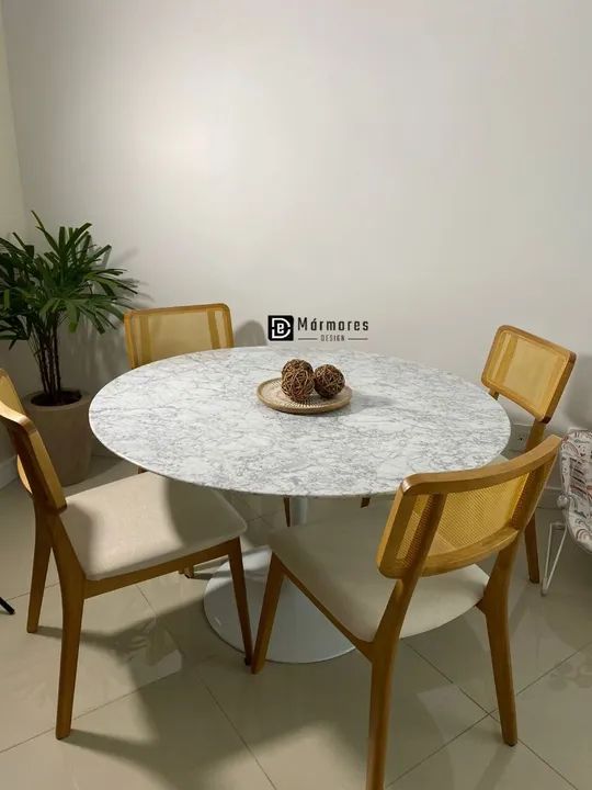 Mesa saarinen mármore carrara  - Foto 5