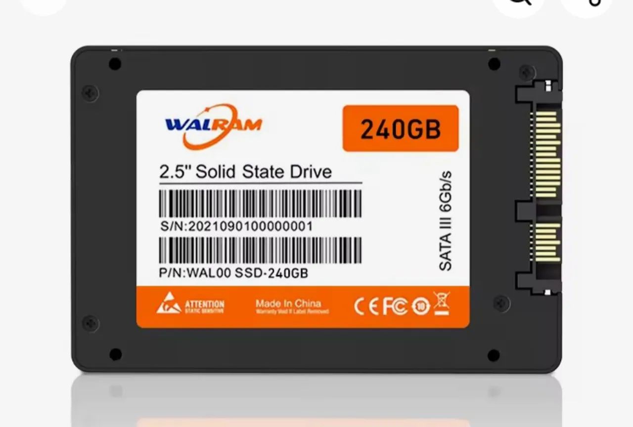 Ssd 240 walram novo 180,00 com windows 10 + office