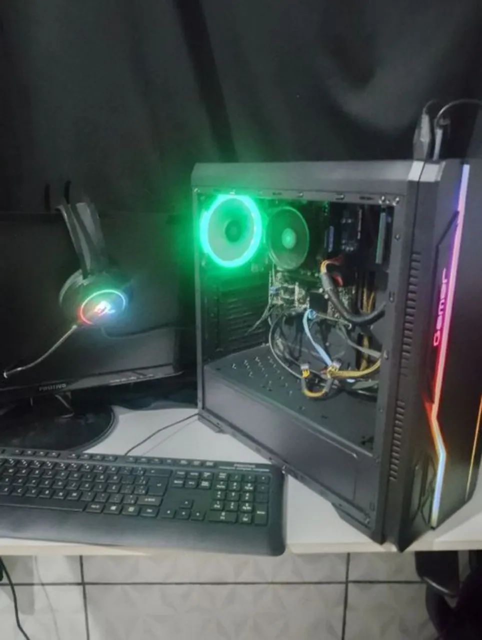 Gabinete Gamer RGB LED e Headset gamer  - Foto 4