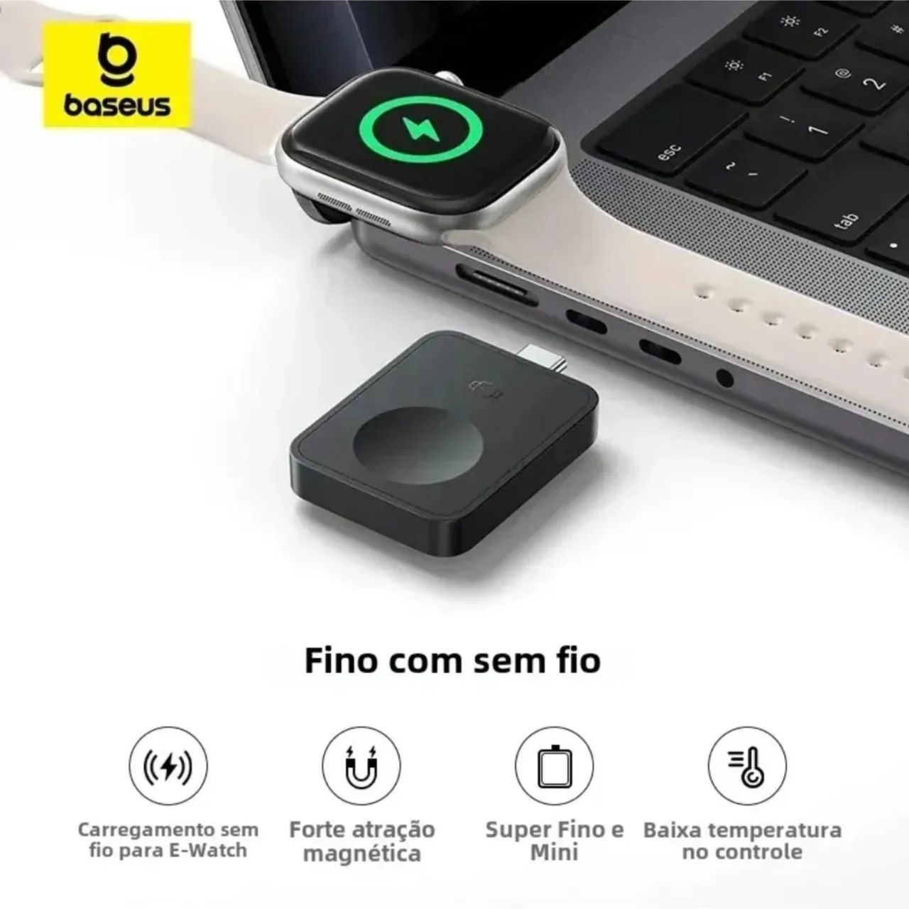 Carregador Magnético Wireless Baseus MagPro para Apple Watch - Foto 4