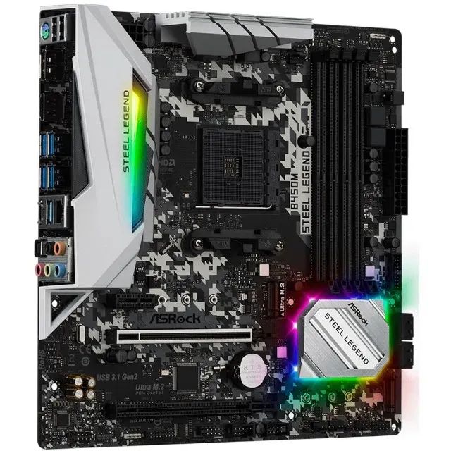 Placa-Mãe ASRock B450M Steel Legend, AMD AM4, mATX, DDR4, Preto - B450M Steel Legend - Foto 3