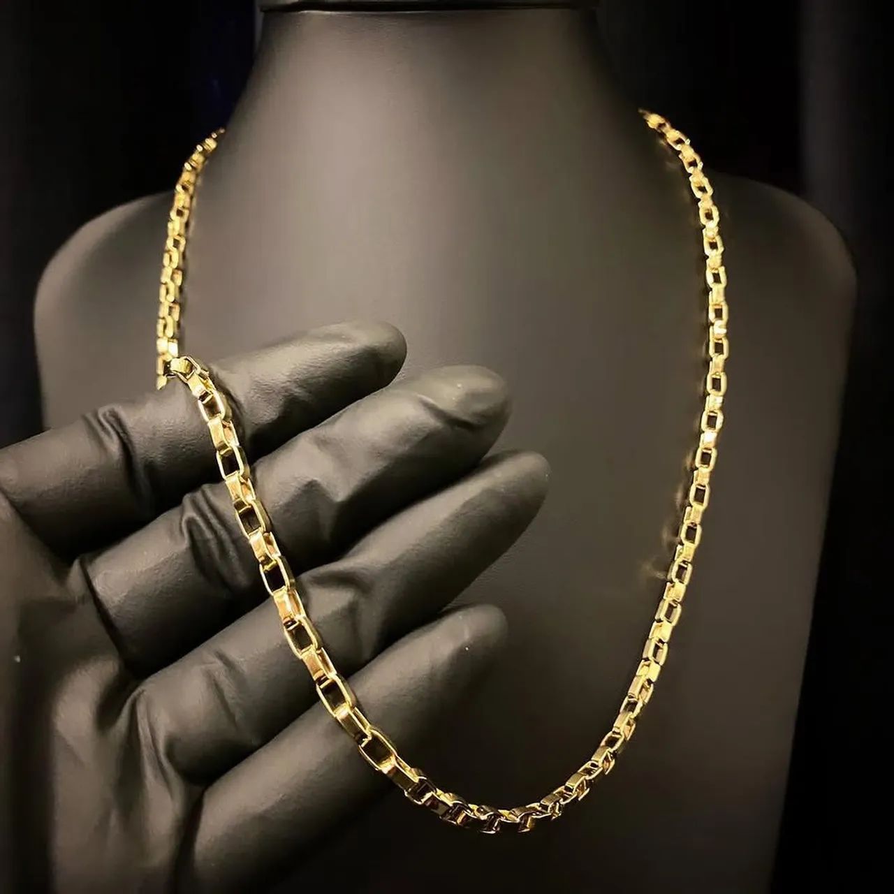 CORRENTES MASCULINAS BANHADAS A OURO 18K 
