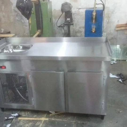 Balcão refrigerado com cuba em aço inox 430!