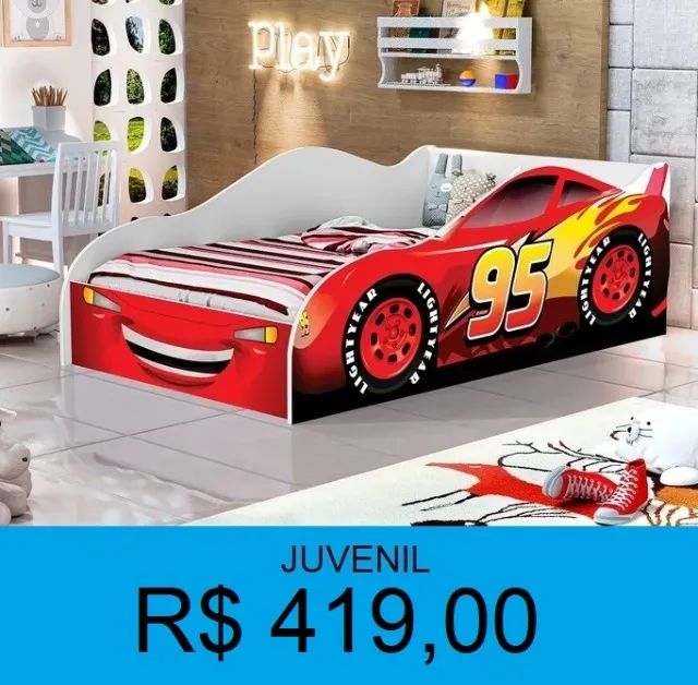 Cama carro infantil - Entrega e montagem GRATIS