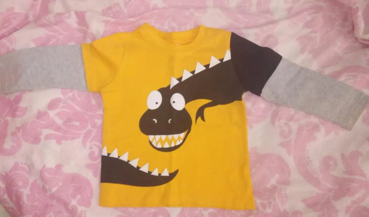 Camiseta manga longa  Dinossauro - Foto 3