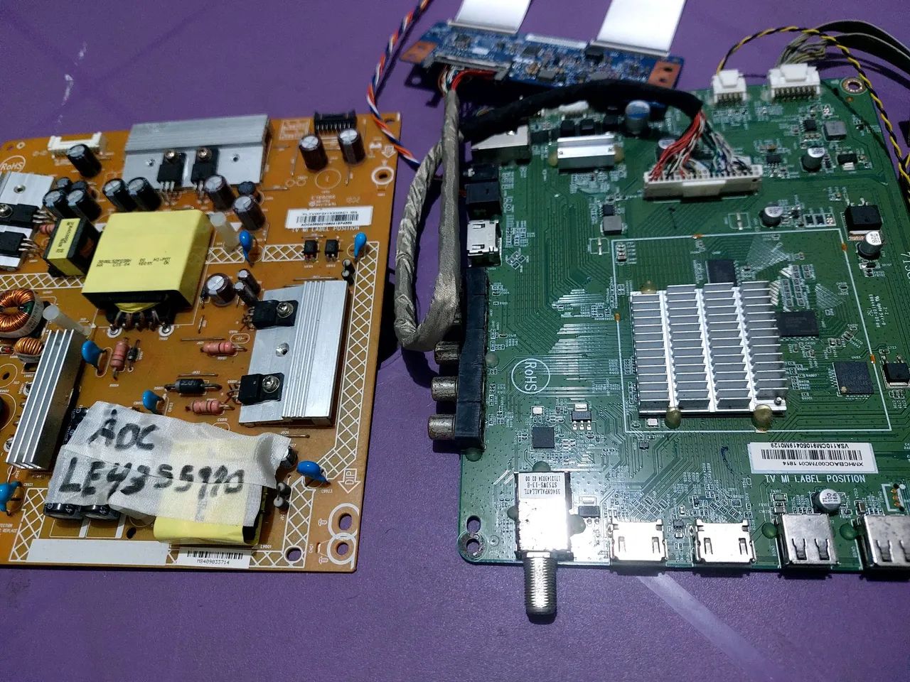 Placa da tv AOC ..LE43s5970 - Foto 2