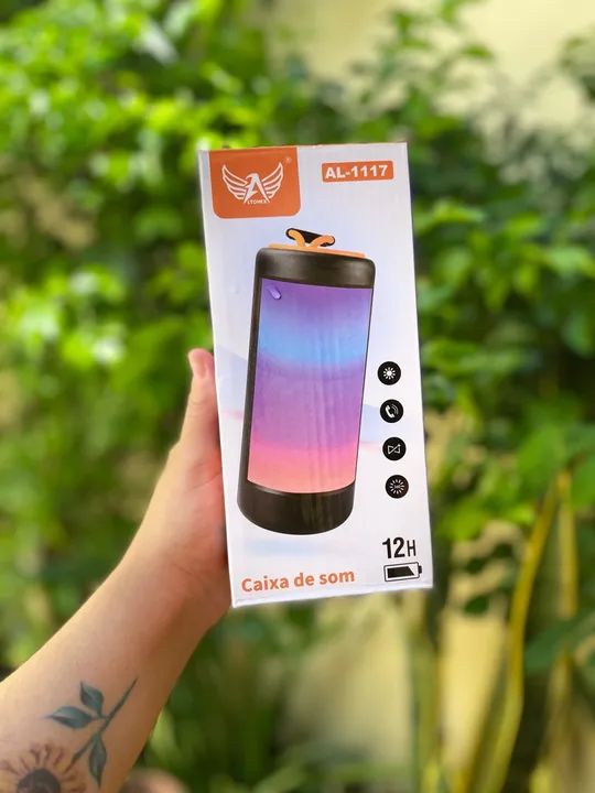 Caixa de Som Bluetooth com Luzes LED - Foto 2