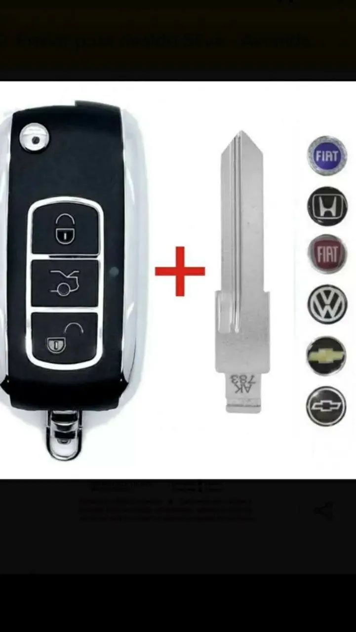 Chave e carcaça canivete automotivo  - Foto 2