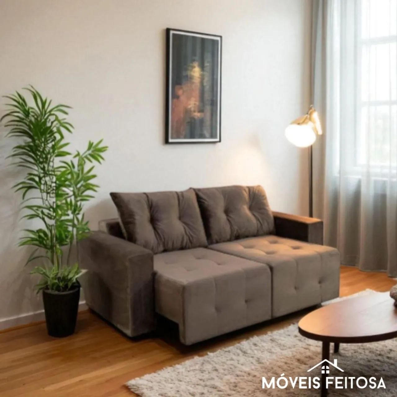 Sofá Mini Texas Retrátil 1,40m - Foto 3