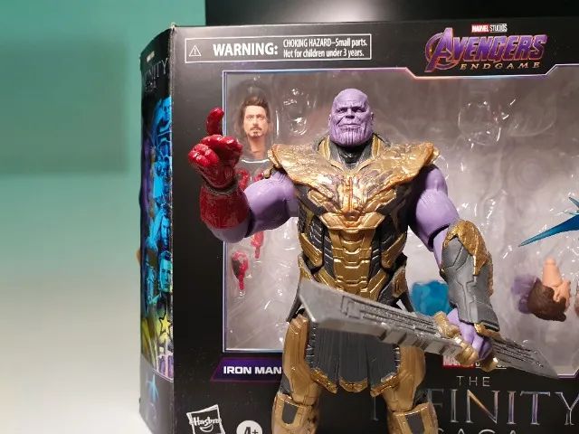 Marvel Legends Saga do Infinito, Kit com 2 Figuras de 15 cm - Homem de Ferro Mark e Thanos - Foto 2