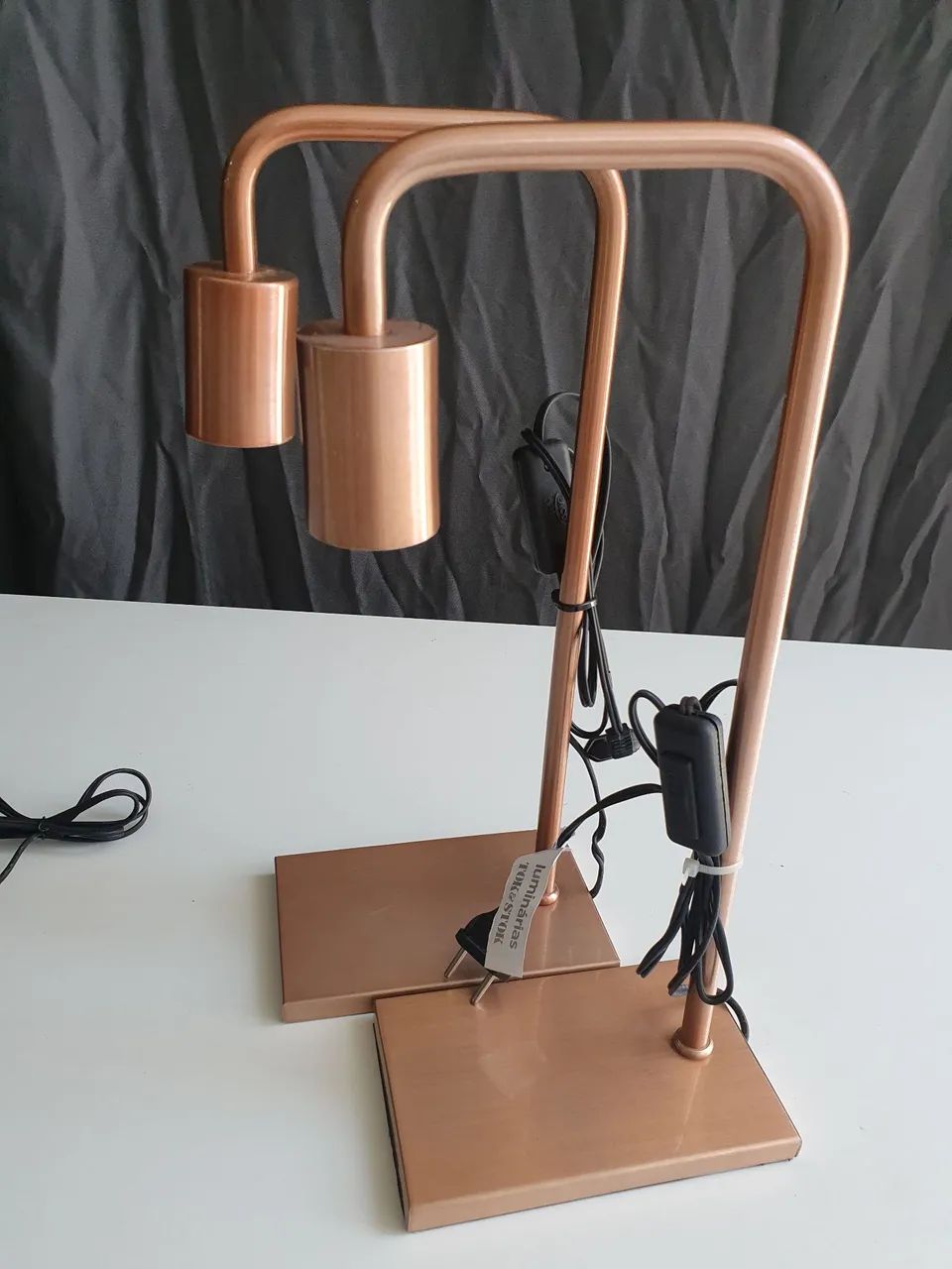 Par de luminária de mesa pipe - Foto 2