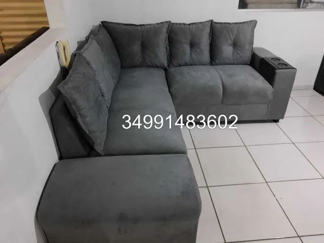 Sofá de Canto com Puff Direto da Fabrica - Foto 2