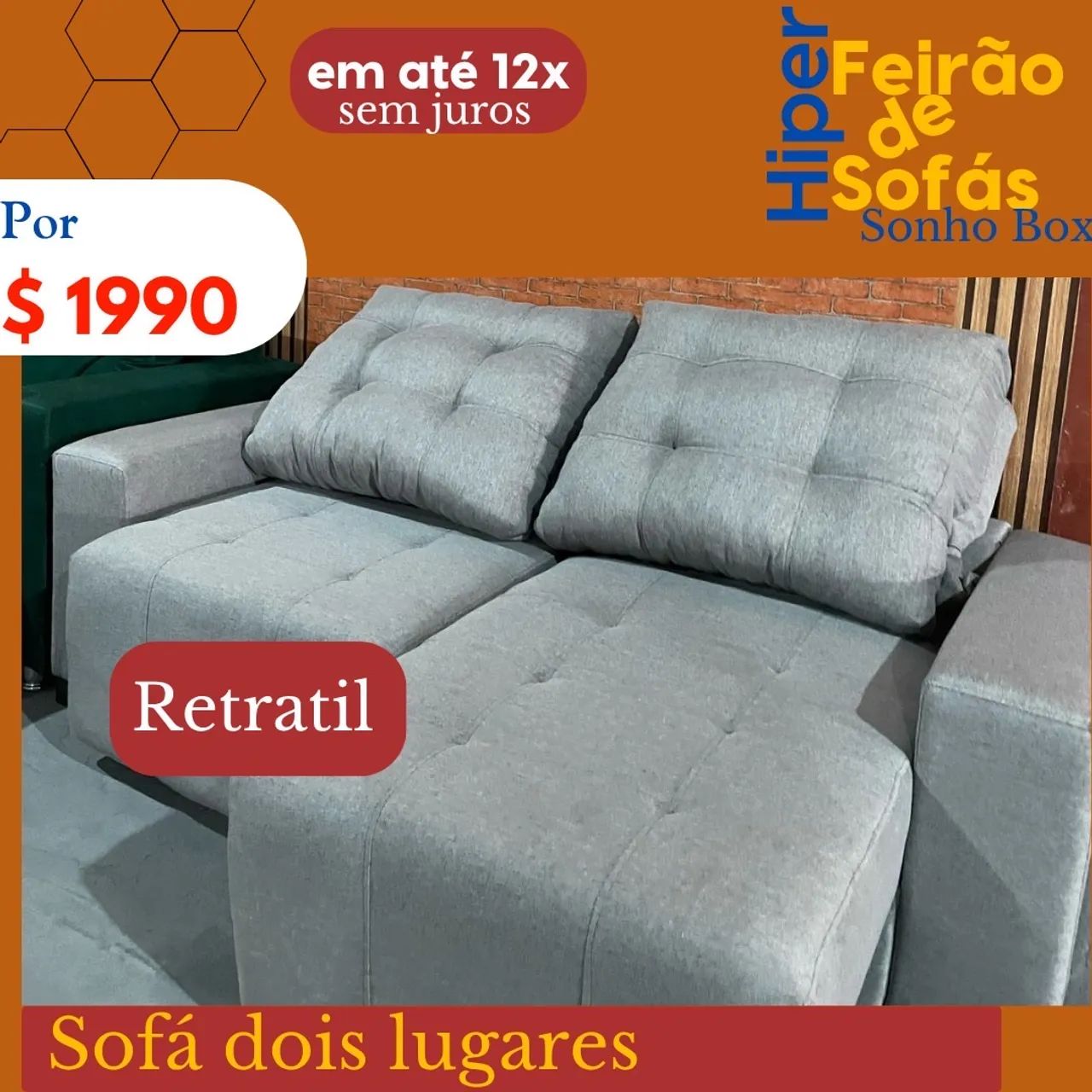 Sofá - Feirão de Sofás Sonho Box - Foto 2