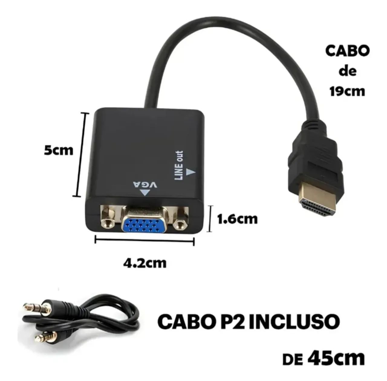 Cabo conversor HDMI-VGA - Foto 2