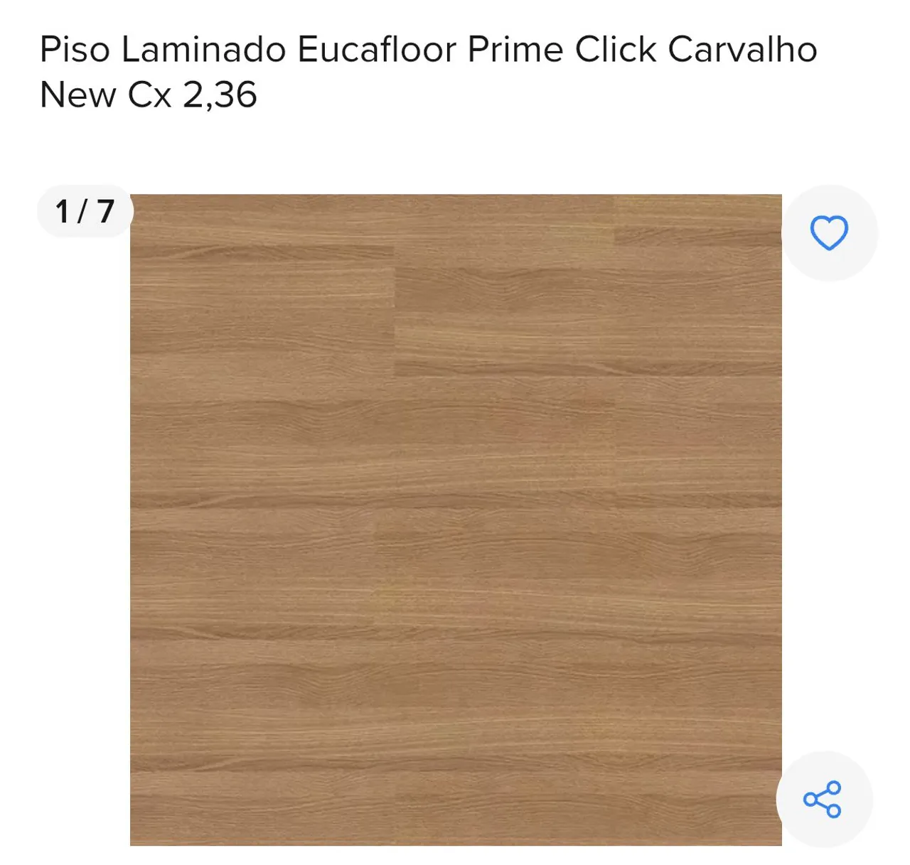Piso Laminado Eucafloor Prime Click Carvalho