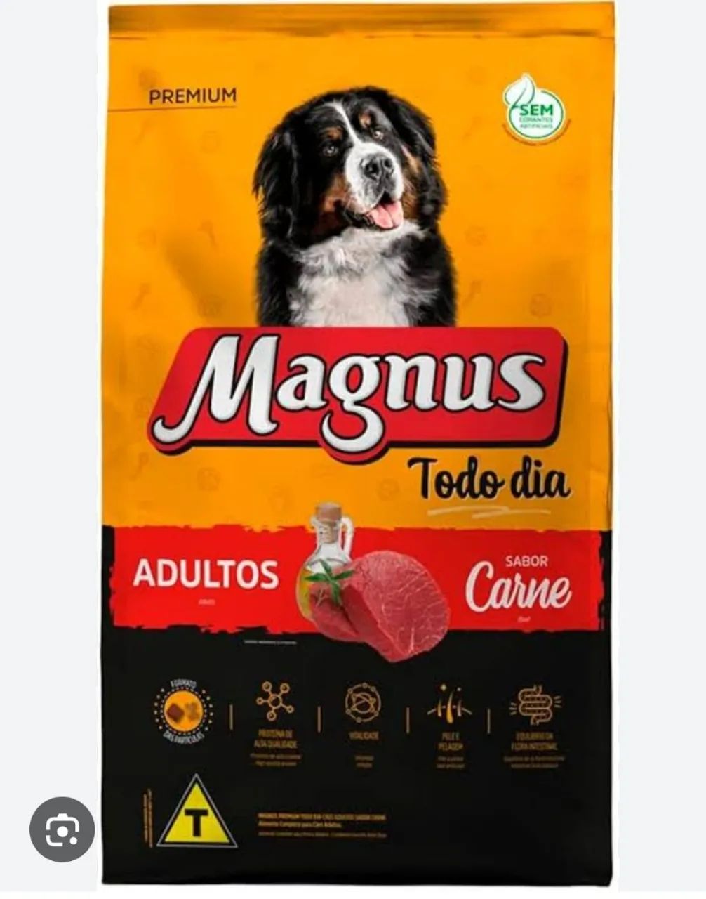 Ração Magnus Adultos - Sabor Carne - 15kg