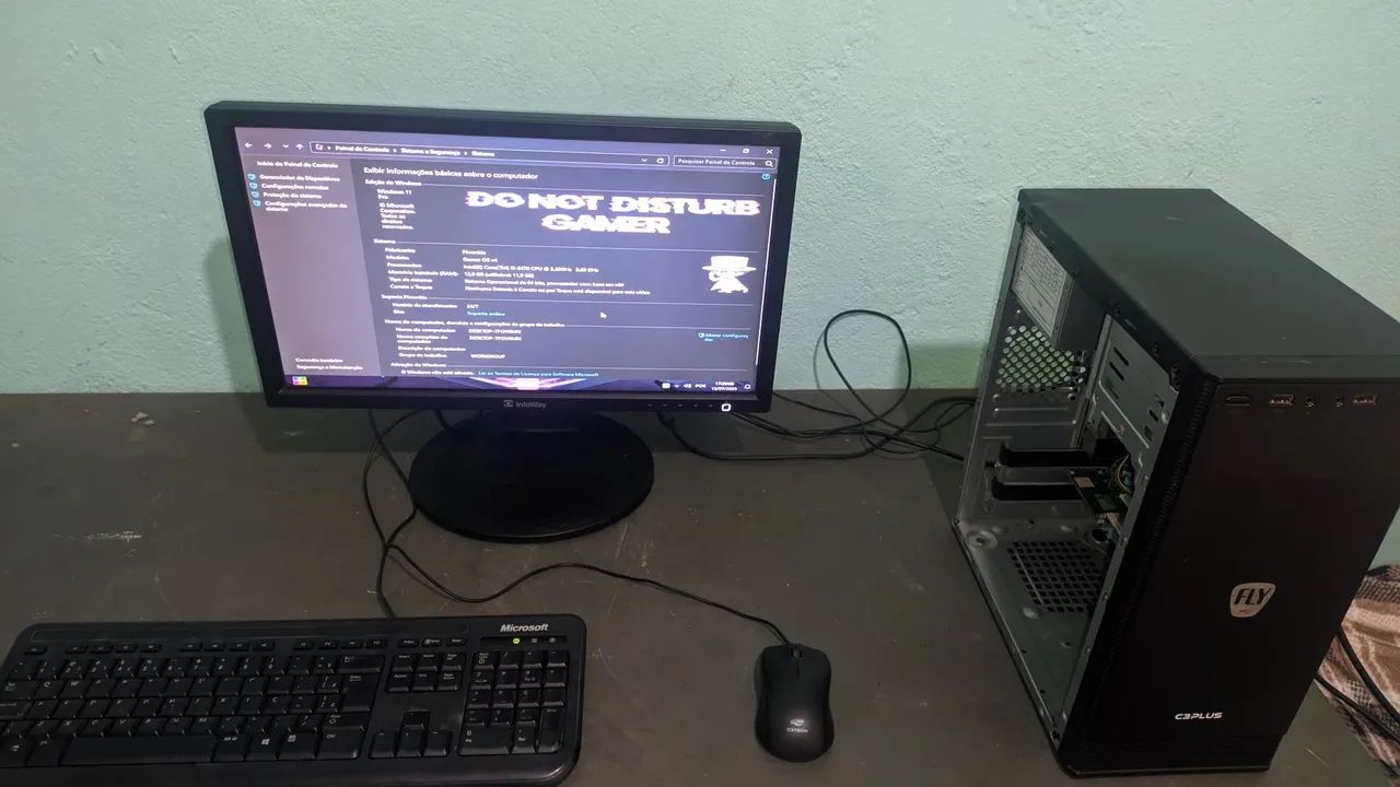 Pc completo i3 3470 8Gb Ram Ddr3 HD 500 monitor de 21p novo impecável 