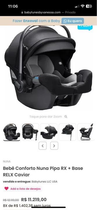 Bebê Conforto Nuna Pipa