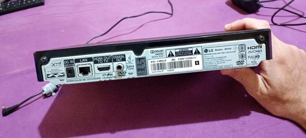 reprodutor de Blu-ray e DVD LG BP450.65734682004098121