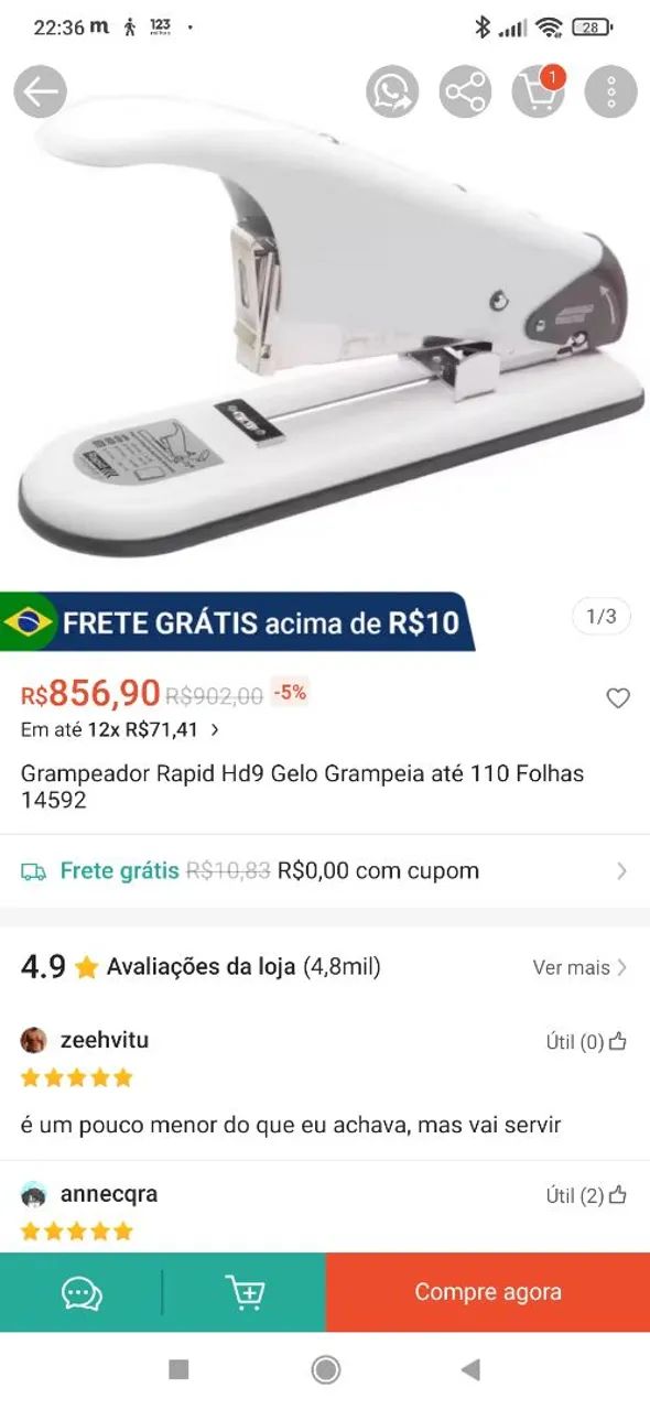 Grampeador rapid hd9 - Foto 2