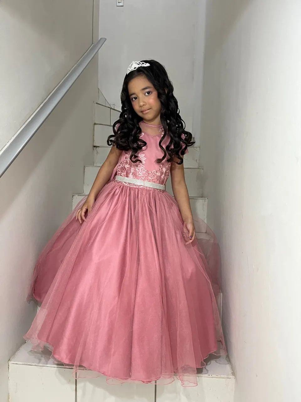 Vestido de Festa Infantil Rosa Roupas Infantis Centro, São