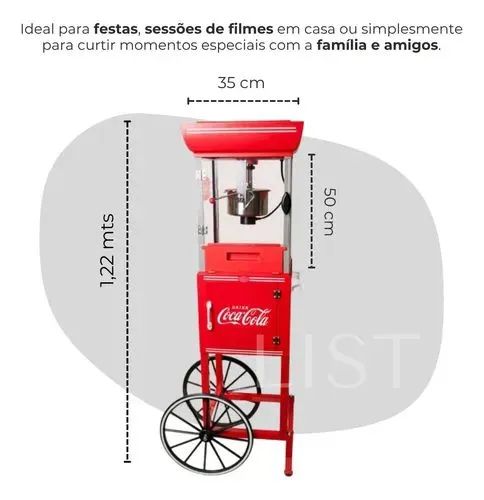 Carrinho de pipoca , novo sem uso - Foto 2