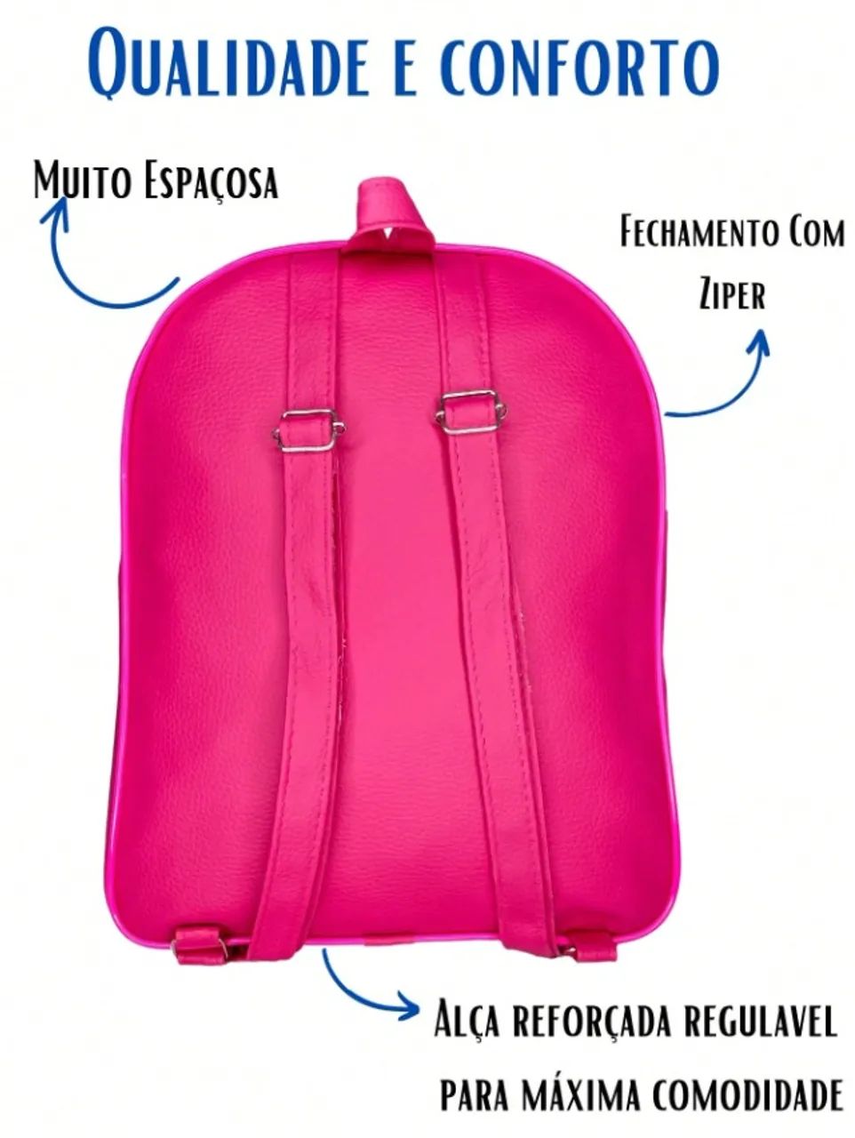 Mochila Feminina Bolsa Juvenil De Costas com Alça - Foto 5