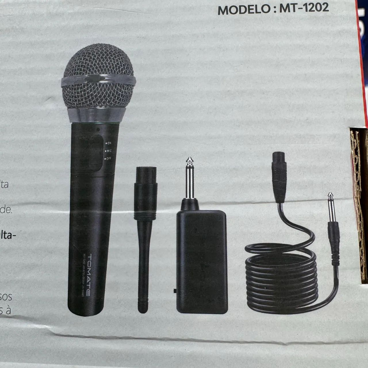 Microfone sem fio 2.4ghz com cabo p10  - Foto 3