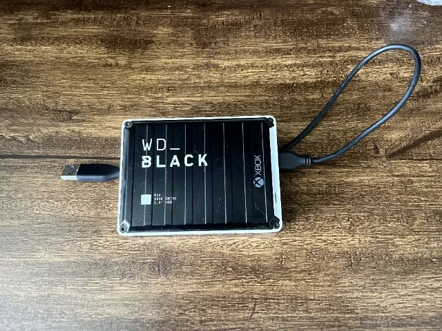 HD externo para Xbox WD_Black 3TB P10 para armazenamento de jogos.