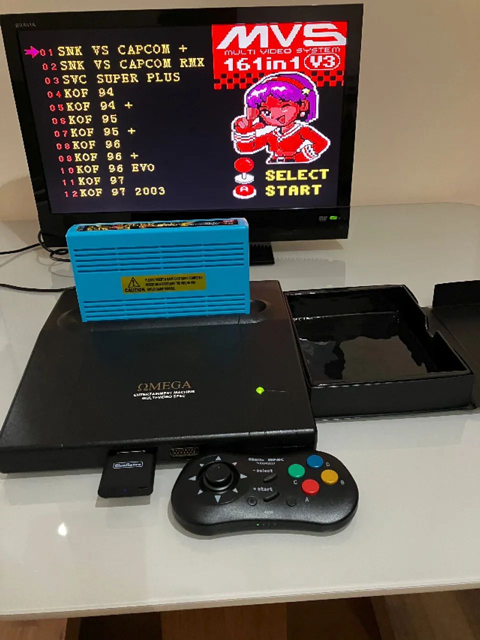 Neo geo MVS Consolizada + 2 controles 8bitdo + cartucho 161 jogos - Foto 2