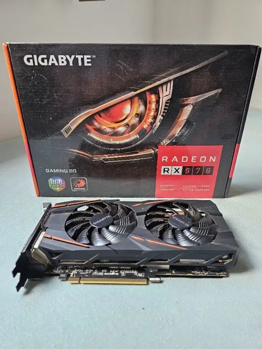 Placa de vídeo Gigabyte Amd Radeon Rx 570 Gaming 8GB - Foto 2