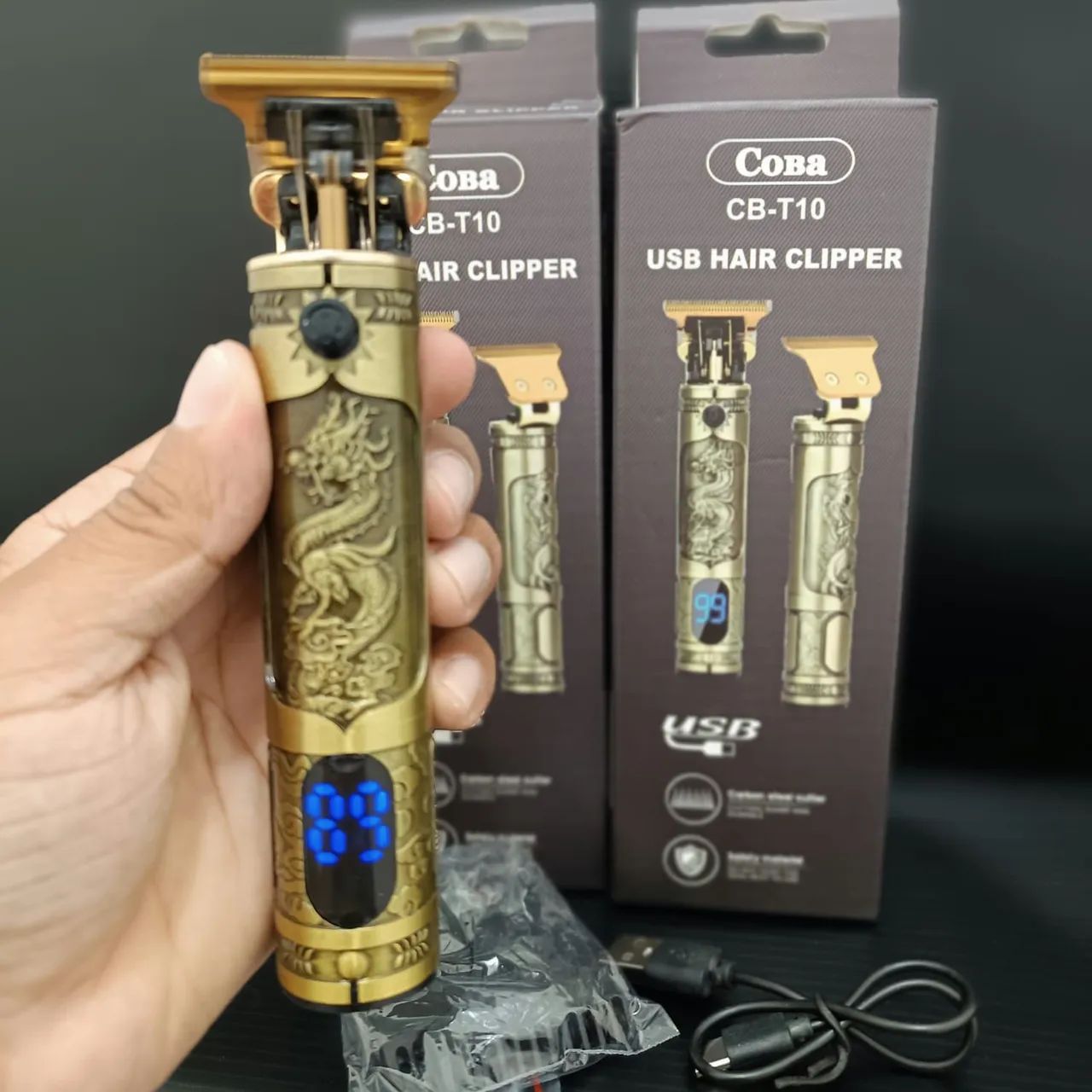 Máquina de cortar cabelo com led - entrega em slz e regiao