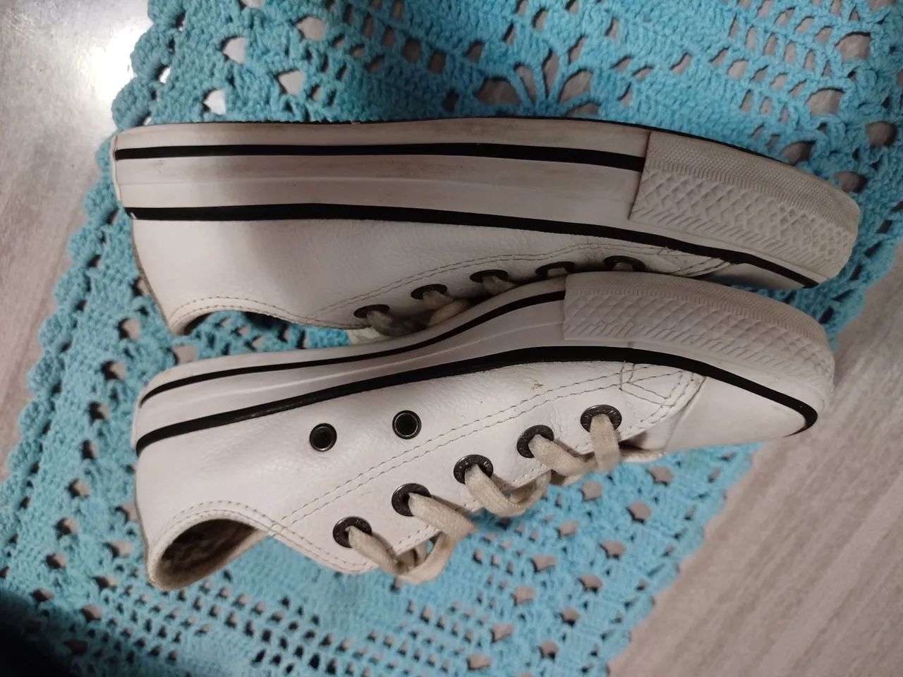 Tênis Converse All Star Branco original couro - Foto 5