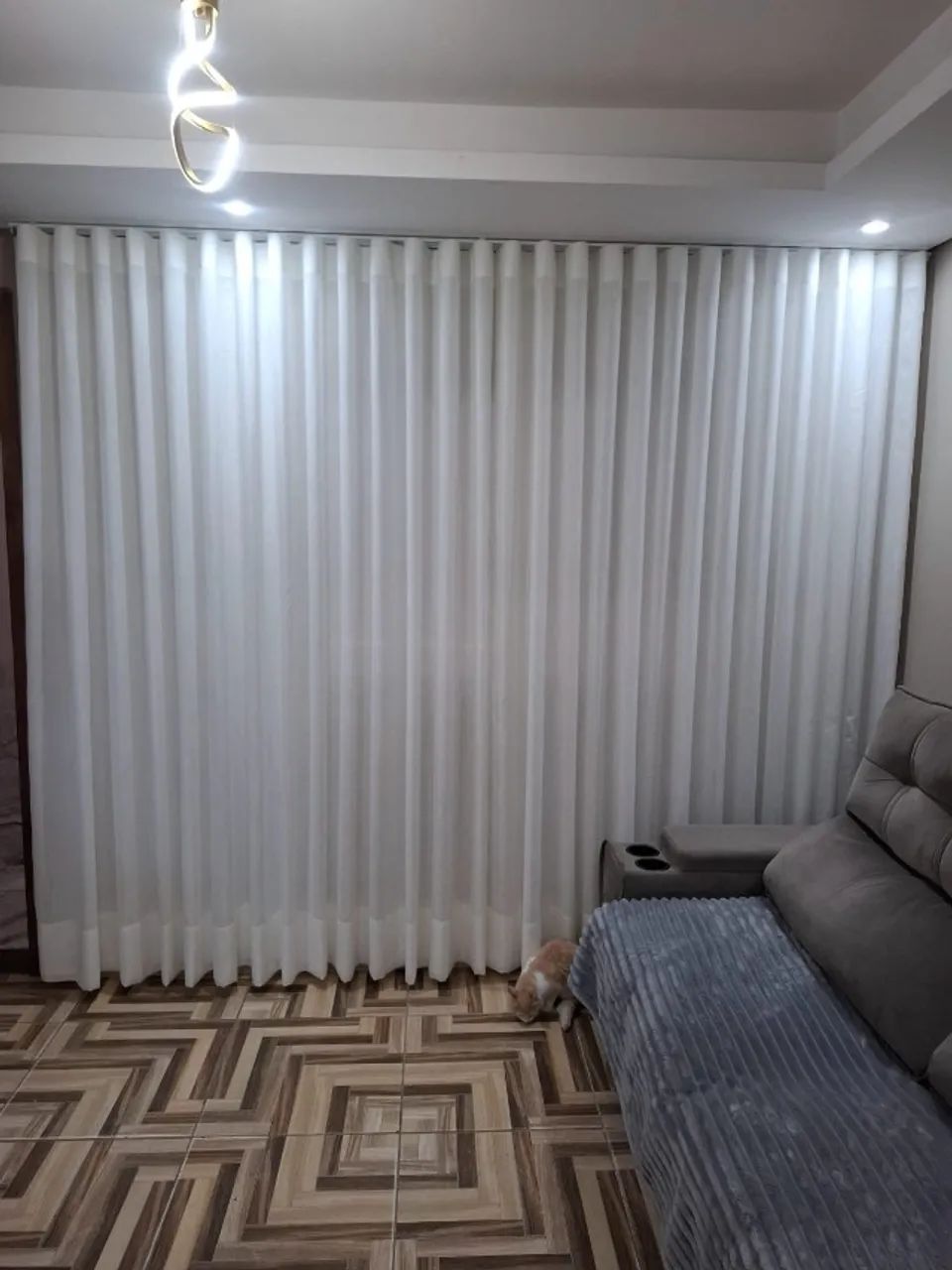 Cortina Linho Gaze com Prega Wave e Forro 10x no Cartão - Foto 2