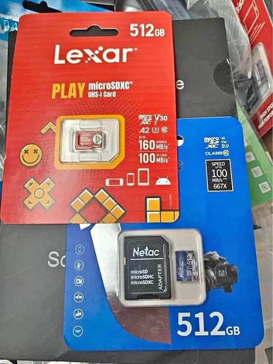 Carta?o Memo?ria Micro Sd Lexar / Netac Sdxc 512gb Play 100mbs
