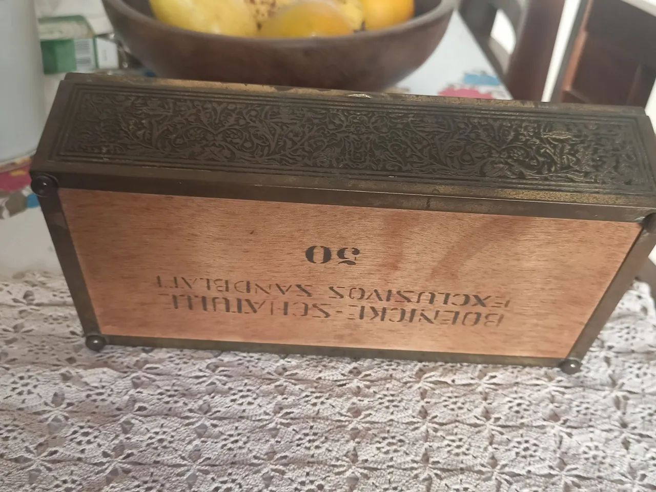 Antiga caixa de metal alemã. - Foto 5