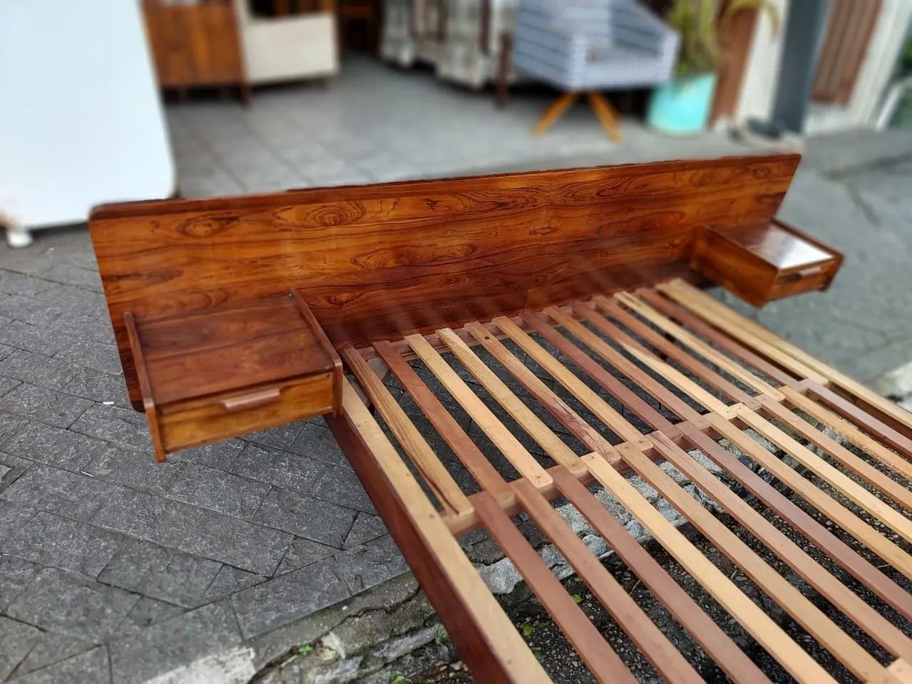 Cama de casal em jacarandá da Bahia  - Foto 2