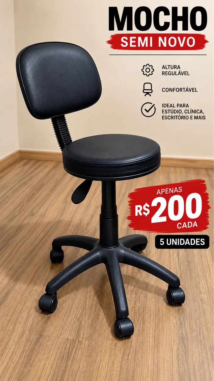 Mocho com encosto semi novo 