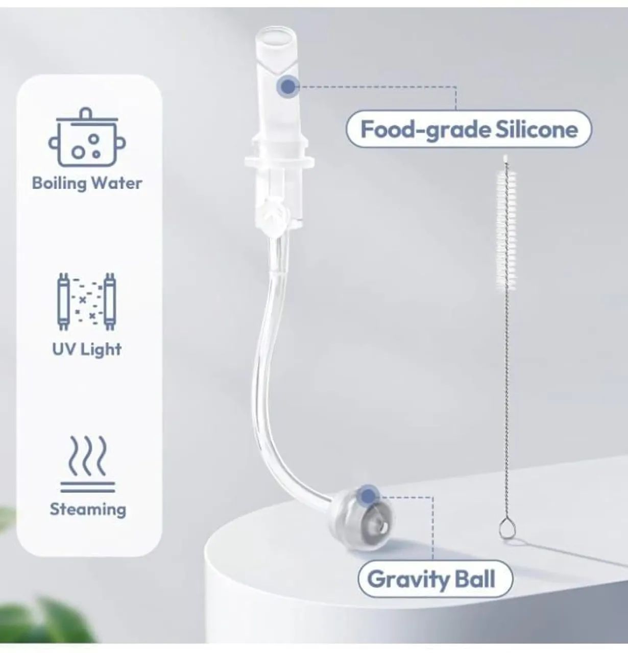 Copo com canudo NCVI em aço inoxidável à prova de derramamento com alça  - Foto 5