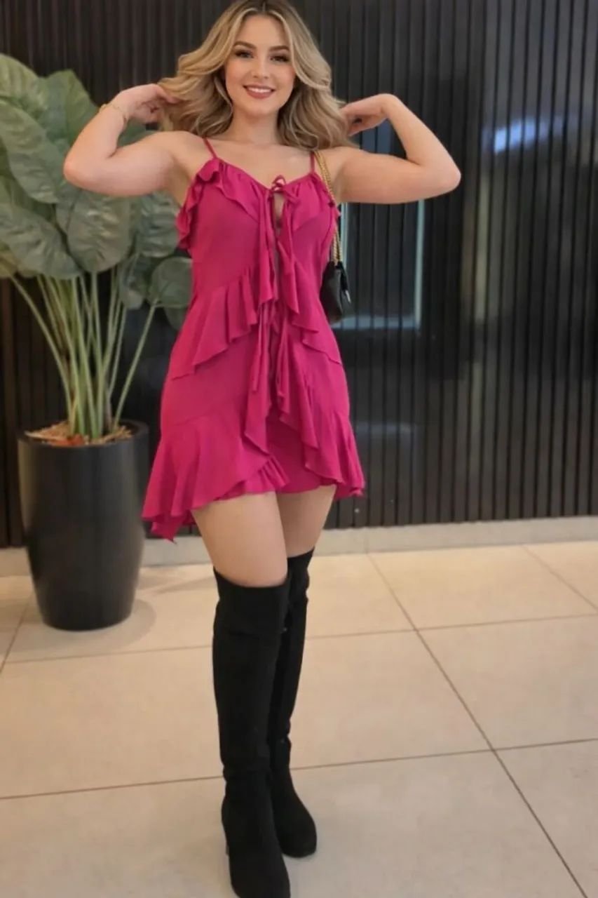 Conjunto pink de blusa e short