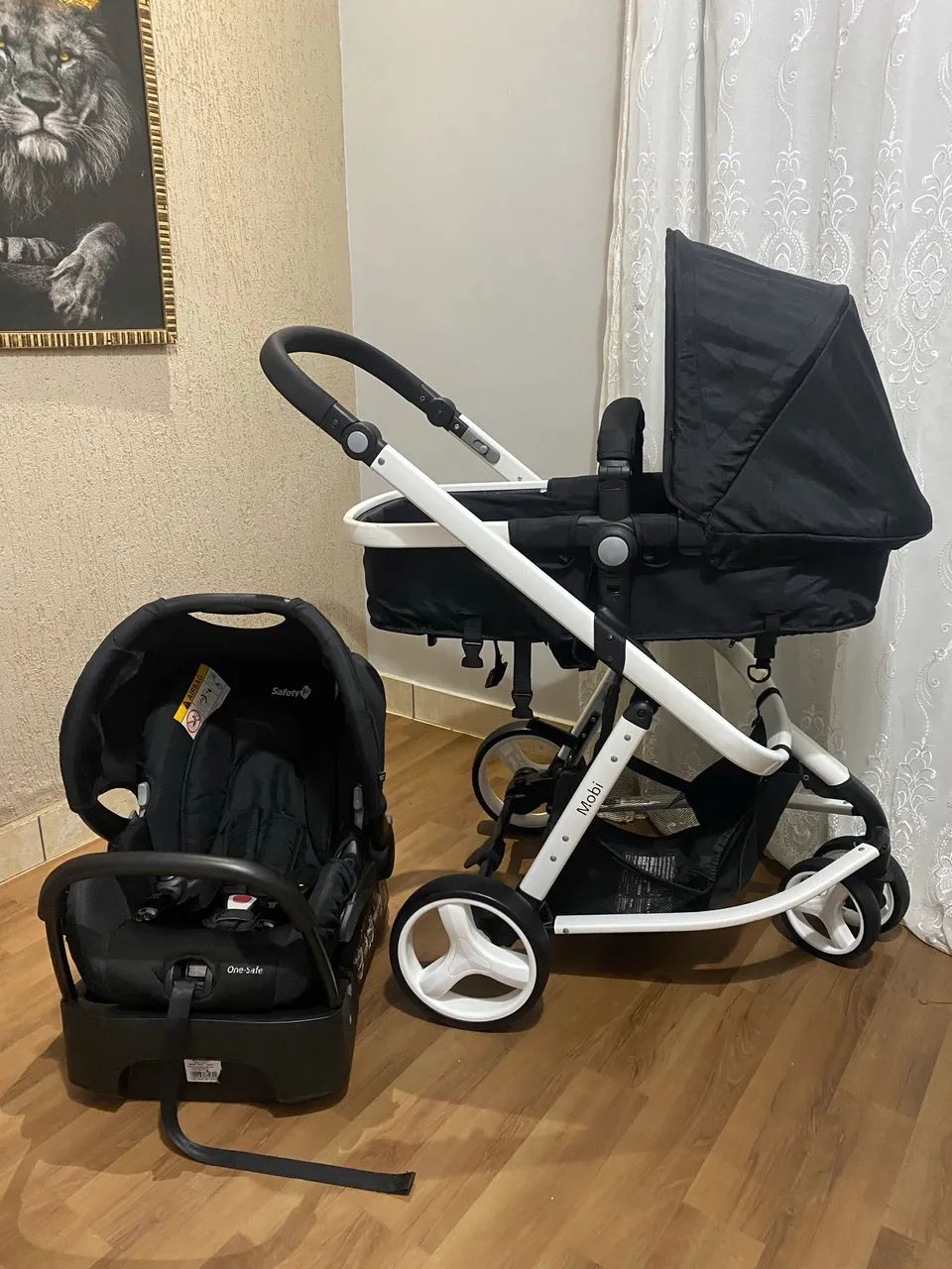 Carrinho Moisés com bebê conforto e base  - Foto 3